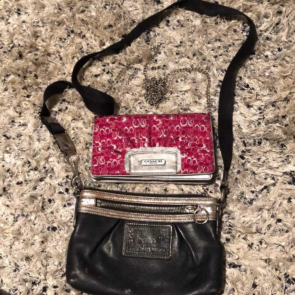 two small Coach purses